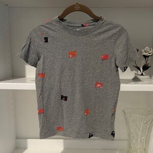 Nike Grey Tee with Orange & Black Logo Accents